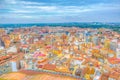 Aerial view of spanish city Lleida Royalty Free Stock Photo
