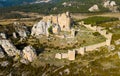 Aerial view of fortress Castillo de Loarre Royalty Free Stock Photo