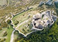 Aerial view of fortress Castillo de Loarre Royalty Free Stock Photo
