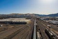 Aerial view of Sparks, Nevada industrial area.