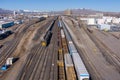 Aerial view of Sparks, Nevada industrial area.