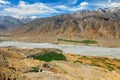 Aerial view of Spiti valley and Key gompa in Himalayas Royalty Free Stock Photo