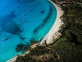 Aerial View of the Splendid Rondinara Beach, Corsica Royalty Free Stock Photo