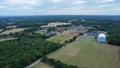 Aerial view of sports fields, Hertford Heath and Haileybury College in the background