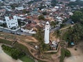 Aerial view. Sri Lanka. Galle. The Fort Galle. The lighthouse Royalty Free Stock Photo