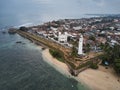 Aerial view. Sri Lanka. Galle. The Fort Galle. The lighthouse Royalty Free Stock Photo