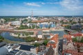 Aerial view of Srodmiescie District and Wroclaw Electric Central - Wroclaw, Poland