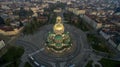 Aerial view of St. Alexander Nevsky Cathedral, Sofia, Bulgaria Royalty Free Stock Photo