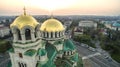 Aerial view of St. Alexander Nevsky Cathedral, Sofia, Bulgaria Royalty Free Stock Photo