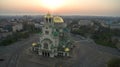 Aerial view of St. Alexander Nevsky Cathedral, Sofia, Bulgaria Royalty Free Stock Photo