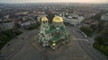 Aerial view of St. Alexander Nevsky Cathedral, Sofia, Bulgaria Royalty Free Stock Photo
