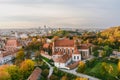 Aerial view of St. Anne Church and neighbouring Bernardine Church, one of the most beautiful and probably the most famous