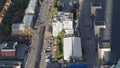 Aerial view of 1st Krasnogvardeiskiy travel street in Moscow city