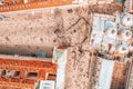 Aerial view of the St Mark\'s Campanile in Venice, Italy Royalty Free Stock Photo