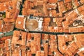 Aerial view of st Mark square, Campanile and Doge Palace in Venice Italy Royalty Free Stock Photo