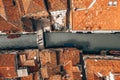 Aerial view of st Mark square, Campanile and Doge Palace in Venice Italy Royalty Free Stock Photo