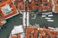 Aerial view of St Mark square in Venice Royalty Free Stock Photo