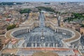 Aerial view St Peter Square Piazza San Pietro Royalty Free Stock Photo