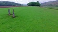 Aerial view of the Standing Stones at Kilmartin Glen, Argyll