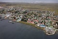 Aerial view of Stanley in the Falkland Islands