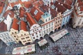 Aerial view of Staromestske Namesti Old Town with the historical buildings of Prague, Czech Republic Royalty Free Stock Photo