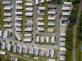 An aerial view of a static caravan park in Cornwall Royalty Free Stock Photo