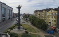 Aerial view of the statue of St. Sophia, Sofia, Bulgaria