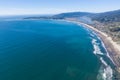 Aerial View of Stinson Beach in Northern California Royalty Free Stock Photo