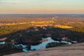 Aerial view from Stone Mountain at sunset, USA Royalty Free Stock Photo