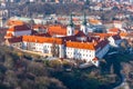 Aerial view of Strahov Monastery, Prague, Czech Republic Royalty Free Stock Photo