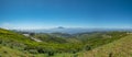 Aerial view of the Strait of Gibraltar and the Mediterranean sea. Royalty Free Stock Photo