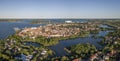 Aerial view of Stralsund, a Hanseatic town in the Pomeranian part of Mecklenburg-Vorpommern