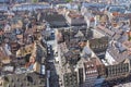 Aerial view of Strasbourg old town, Alsace, France Royalty Free Stock Photo