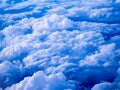 Aerial view of stratocumulus clouds in the evening Royalty Free Stock Photo