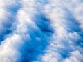 Aerial view of stratocumulus clouds, top down perspective. Royalty Free Stock Photo