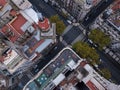 Aerial view of the streets of Buenos Aires