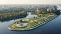 Aerial view of Strelka park