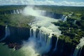 Aerial view of the stunning Iguazu Falls a