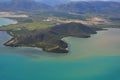 Aerial view of the stunning new caledonia lagoon