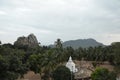 Aerial view of a Stupa and meditation rock in Anuradhapura, Sri Lanka