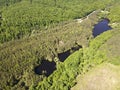 Aerial view of Sua Gabra Lakes at Lozenska Mountain, Bulgaria Royalty Free Stock Photo