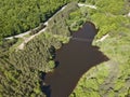 Aerial view of Sua Gabra Lakes at Lozenska Mountain, Bulgaria Royalty Free Stock Photo