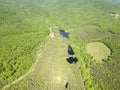 Aerial view of Sua Gabra Lakes at Lozenska Mountain, Bulgaria Royalty Free Stock Photo