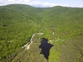 Aerial view of Sua Gabra Lakes at Lozenska Mountain, Bulgaria Royalty Free Stock Photo