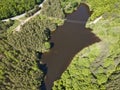 Aerial view of Sua Gabra Lakes at Lozenska Mountain, Bulgaria Royalty Free Stock Photo