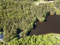 Aerial view of Sua Gabra Lakes at Lozenska Mountain, Bulgaria Royalty Free Stock Photo