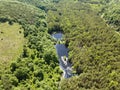 Aerial view of Sua Gabra Lakes at Lozenska Mountain, Bulgaria Royalty Free Stock Photo