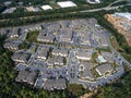 Aerial view of suburban condo in downtown alpharetta georgia Royalty Free Stock Photo