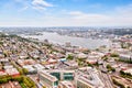 Aerial View of Suburban Seattle Neighborhood Around Lake Union