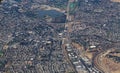 Aerial View Of Suburbs California With Lake Buildings Roads Royalty Free Stock Photo